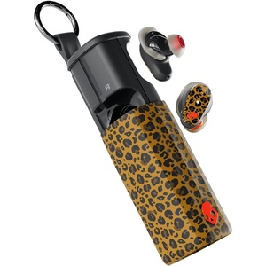 Skullcandy Method 360 ANC Wireless Earbuds, Sound by Bose, Bluetooth Headphones, Premium Noise Cancelling, Up to 40 Hrs Battery, Sweat and Water Resistant, Microphone for iPhone Android – Crazy Pink(Leopard)