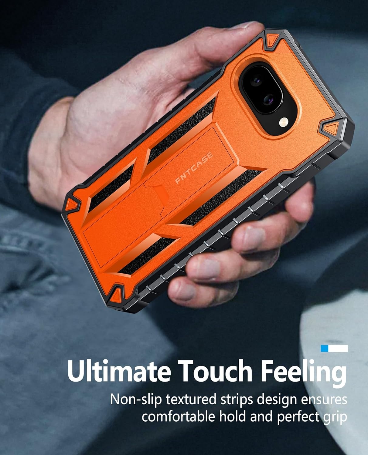 image:imageFNTCASE for Samsung Galaxy S26Ultra Case Builtin Screen Protector amp Kickstand 2 Front Frames MilitaryGrade Drop Protection Heavy Duty Shockproof Rugged TPU Case Full Body Protective BlueOrange