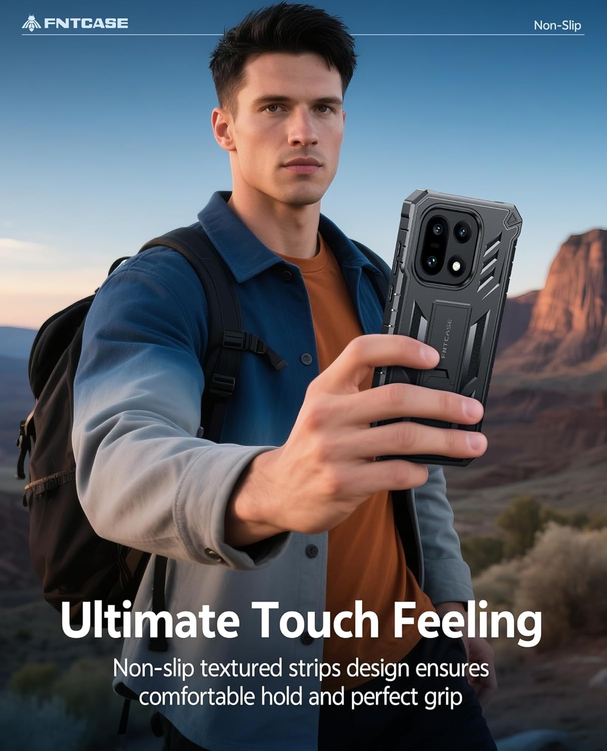 image:imageFNTCASE for Samsung Galaxy S26Ultra Case Builtin Screen Protector amp Kickstand 2 Front Frames MilitaryGrade Drop Protection Heavy Duty Shockproof Rugged TPU Case Full Body Protective BlueBlack