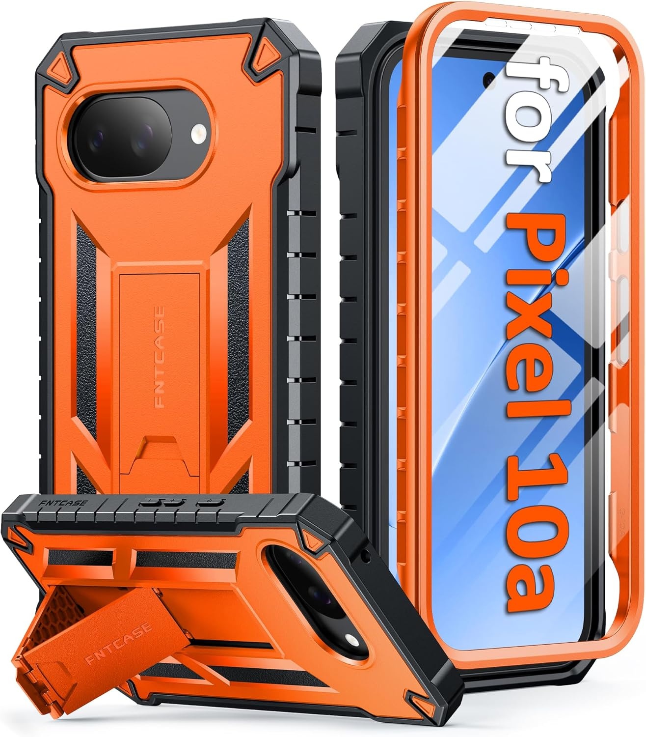 image:imageFNTCASE for Samsung Galaxy S26Ultra Case Builtin Screen Protector amp Kickstand 2 Front Frames MilitaryGrade Drop Protection Heavy Duty Shockproof Rugged TPU Case Full Body Protective BlueOrange