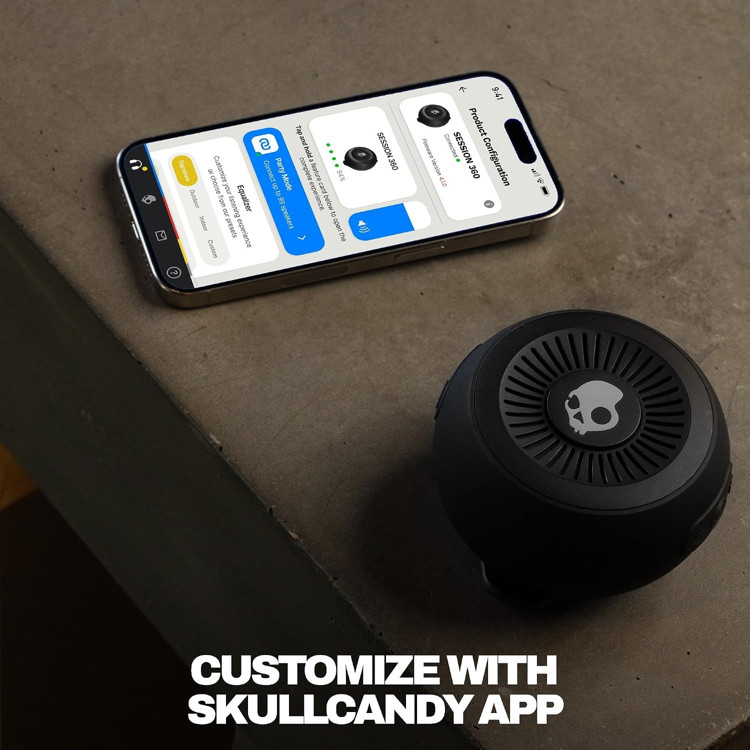 image:imageSkullcandy Session 360 Portable Lightweight Bluetooth Speaker Waterproof Dustproof 20 Hours of Playtime Built for Home Outdoors Party Travel Big Sound iPhone Android Compatible PlasmaTrue Black