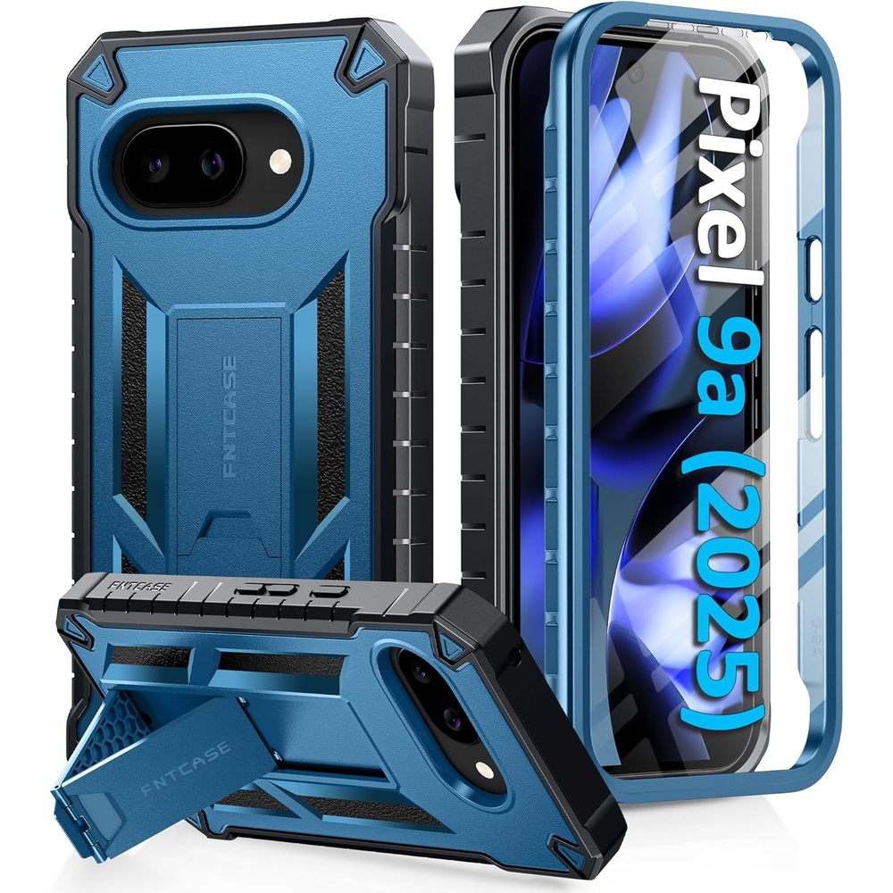 image:imageFNTCASE for Samsung Galaxy S26Ultra Case Builtin Screen Protector amp Kickstand 2 Front Frames MilitaryGrade Drop Protection Heavy Duty Shockproof Rugged TPU Case Full Body Protective BlueBlue