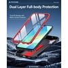 FNTCASE for Samsung Galaxy S26-Ultra Case: [Built-in Screen Protector & Kickstand] [2 Front Frames] [Military-Grade Drop Protection] Heavy Duty Shockproof Rugged TPU Case Full Body Protective Blue(Red)