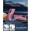 FNTCASE for Samsung Galaxy S26-Ultra Case: [Built-in Screen Protector & Kickstand] [2 Front Frames] [Military-Grade Drop Protection] Heavy Duty Shockproof Rugged TPU Case Full Body Protective Blue(Pink)