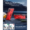 FNTCASE for Samsung Galaxy S26-Ultra Case: [Built-in Screen Protector & Kickstand] [2 Front Frames] [Military-Grade Drop Protection] Heavy Duty Shockproof Rugged TPU Case Full Body Protective Blue(Red)