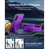 FNTCASE for Samsung Galaxy S26-Ultra Case: [Built-in Screen Protector & Kickstand] [2 Front Frames] [Military-Grade Drop Protection] Heavy Duty Shockproof Rugged TPU Case Full Body Protective Blue(Purple)