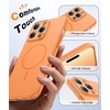 FNTCASE for iPhone 14 Pro Max Case Orange: [Compatible with Magsafe] Solid Matte 14 Pro Max Magnetic Phone Cover with [Full Camera Protection] [Screen Protector] Military Grade Shockproof Protective