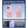 FNTCASE for iPhone 17 Case: [360 Spin Magnetic Stand] [Compatible with Magsafe] [Screen Protector] Translucent Matte Military Grade Shockproof Full Camera Protective Phone Cover – Black(Pink)