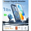 FNTCASE for iPhone 17 Case: [360 Spin Magnetic Stand] [Compatible with Magsafe] [Screen Protector] Translucent Matte Military Grade Shockproof Full Camera Protective Phone Cover – Black(Z-blue)