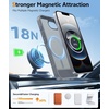 FNTCASE for iPhone 17 Case: [360 Spin Magnetic Stand] [Compatible with Magsafe] [Screen Protector] Translucent Matte Military Grade Shockproof Full Camera Protective Phone Cover – Black(Z-Gray)