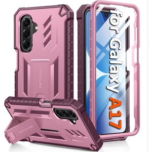 FNTCASE for Samsung Galaxy S26-Ultra Case: [Built-in Screen Protector & Kickstand] [2 Front Frames] [Military-Grade Drop Protection] Heavy Duty Shockproof Rugged TPU Case Full Body Protective Blue(Pink)