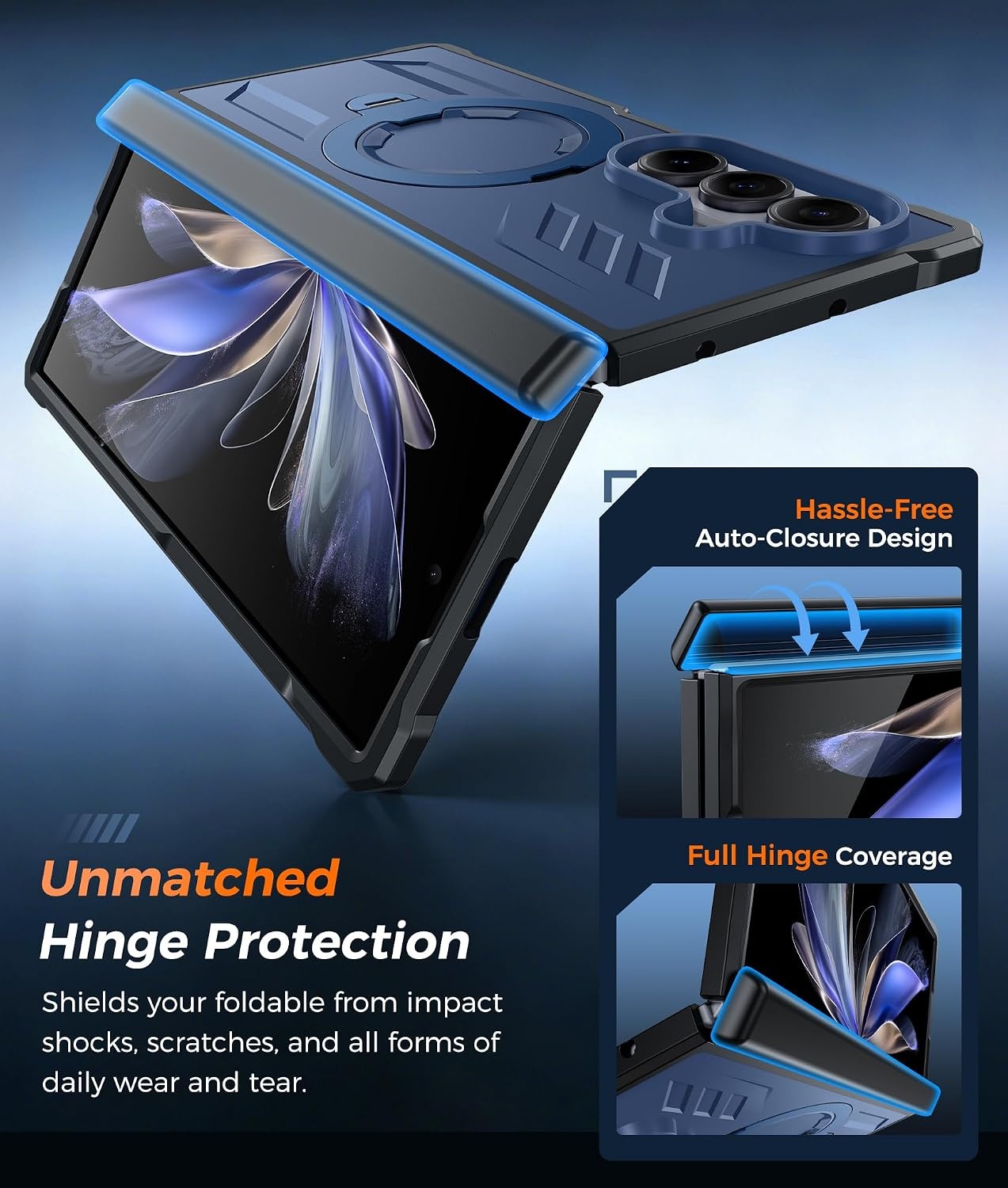 image:imageFNTCASE for Samsung Galaxy S26 Plus Case with Magnetic Ring Kickstand Screen Protector Compatible with MagSafe MilitaryGrade Drop Protection Shockproof Grip Bumper TPU Sturdy Cases BlackBlue
