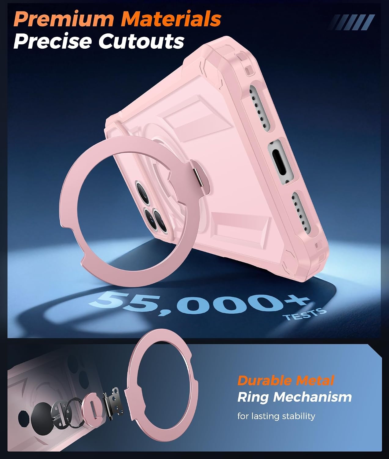 image:imageFNTCASE for Samsung Galaxy S26 Plus Case with Magnetic Ring Kickstand Screen Protector Compatible with MagSafe MilitaryGrade Drop Protection Shockproof Grip Bumper TPU Sturdy Cases BlackTranslucent Pink