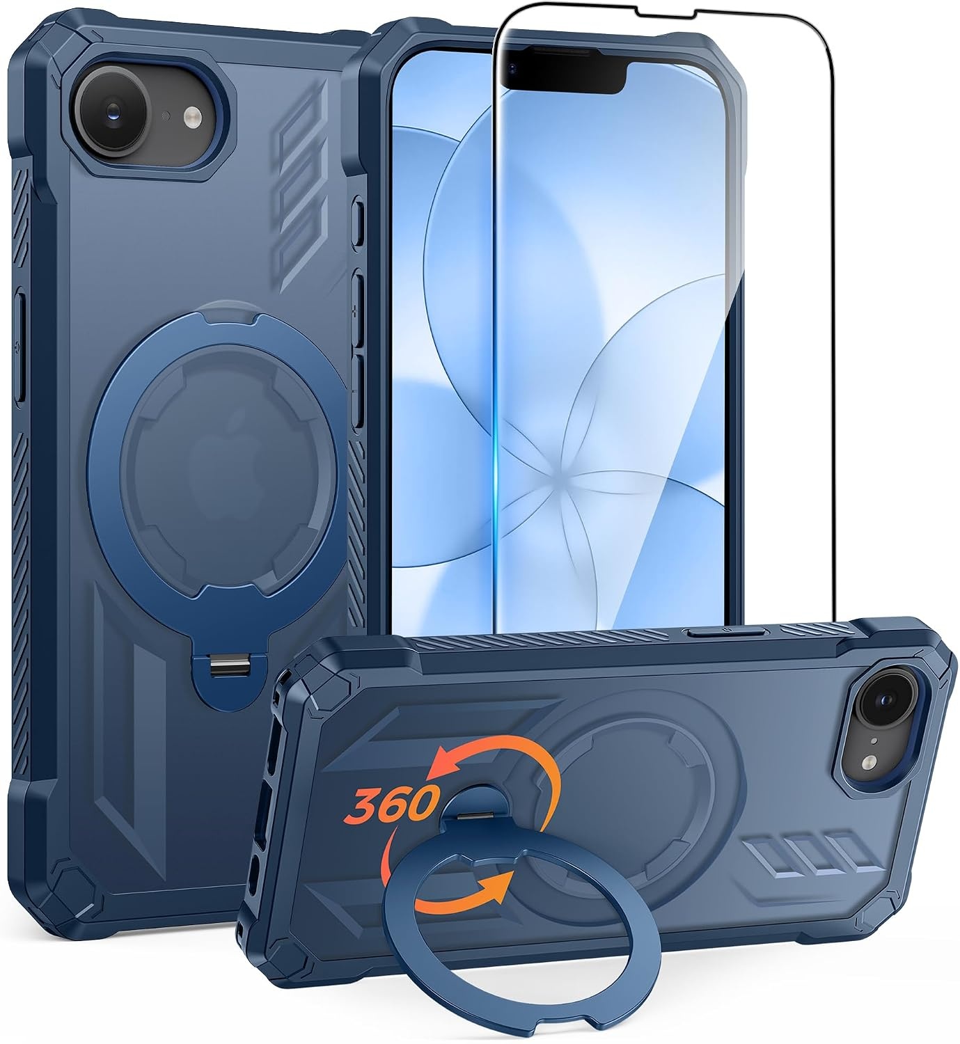 image:imageFNTCASE for Samsung Galaxy S26 Plus Case with Magnetic Ring Kickstand Screen Protector Compatible with MagSafe MilitaryGrade Drop Protection Shockproof Grip Bumper TPU Sturdy Cases BlackTranslucent Blue