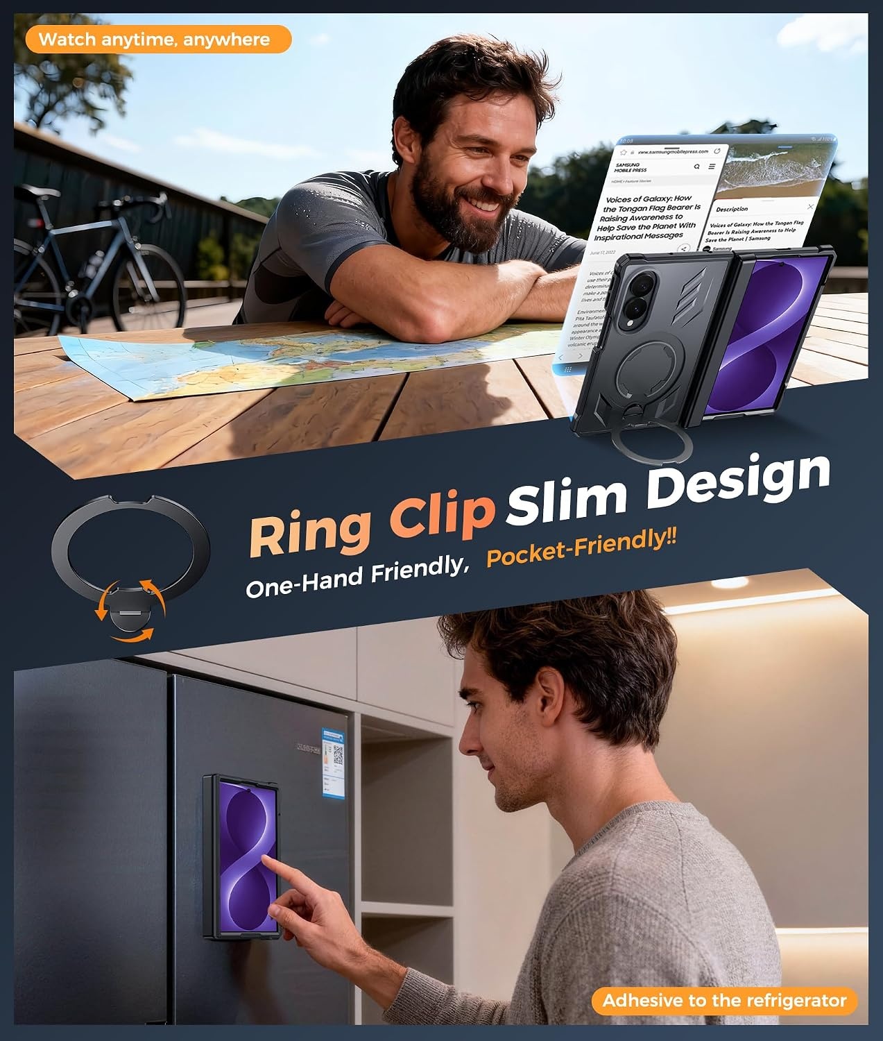 image:imageFNTCASE for Samsung Galaxy S26 Plus Case with Magnetic Ring Kickstand Screen Protector Compatible with MagSafe MilitaryGrade Drop Protection Shockproof Grip Bumper TPU Sturdy Cases BlackBlack
