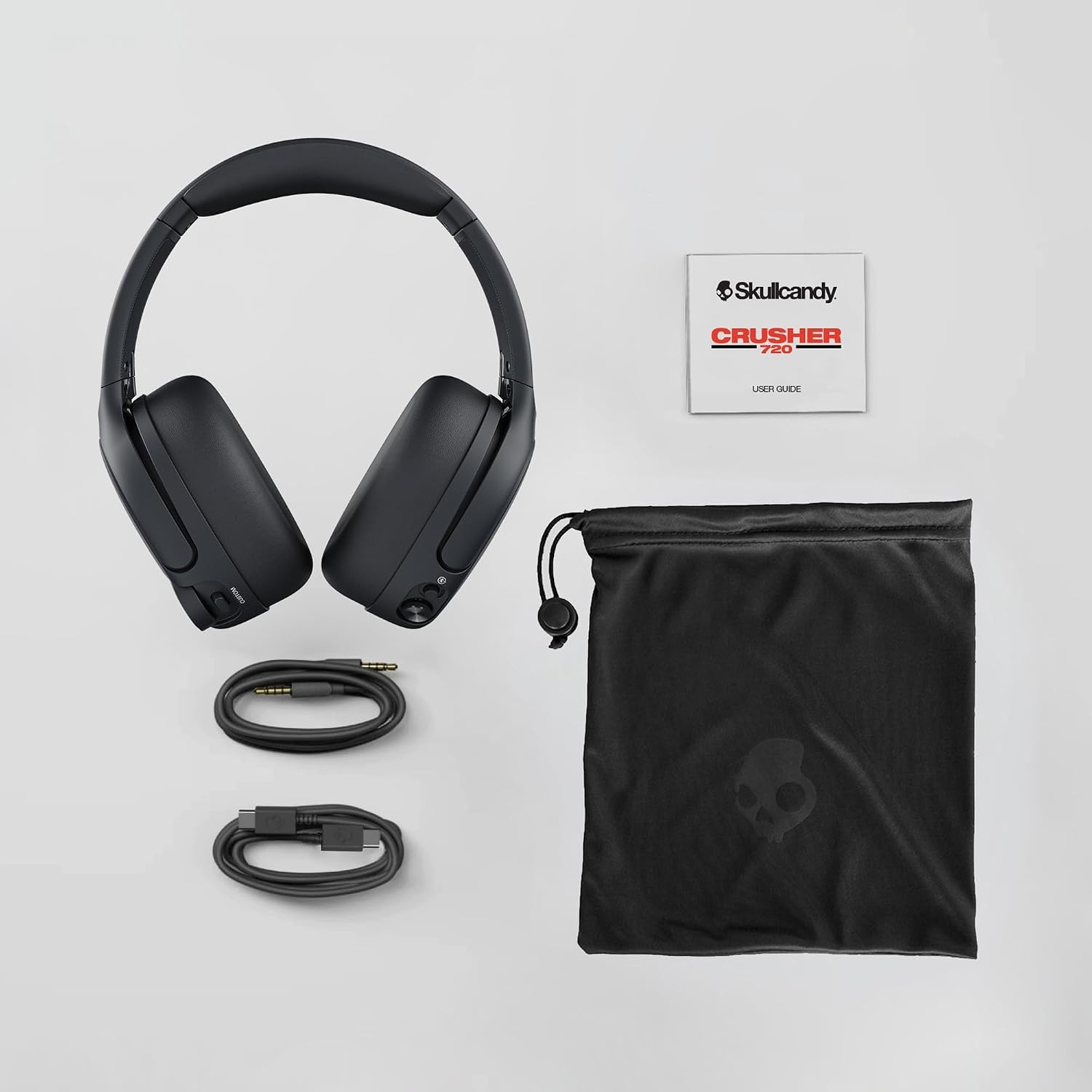 image:imageSkullcandy Crusher 720 Wireless OverEar Bluetooth Headphones with MultiSensory Bass THX Spatial Audio Personalized Sound Up to 65 Hours Battery Microphone for iPhone Android True BlackFuture