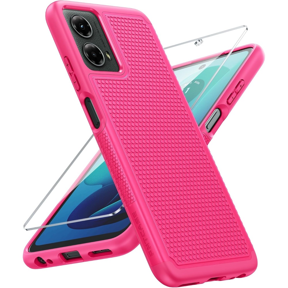 image:imageFNTCASE for iPhone 17e Case Black Translucent iPhone 16e Cases Compatible with MagSafe Camera Protection amp Tempered Glass Protector 14FT Military Grade Drop Tested Matte SkinFriendly CoverHot Pink