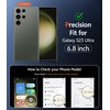 FNTCASE for Samsung Galaxy S23-Ultra Case: Matte Magnetic Translucent Phone Cases Lens Protection Compatible with Magsafe Rugged Protective Cell Cover (C-Dark Green)