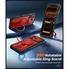 FNTCASE for Samsung Galaxy S26+ Plus Case: with [Magnetic Ring Kickstand] [Screen Protector] [Compatible with MagSafe] [Military-Grade Drop Protection] Shockproof Grip Bumper TPU Sturdy Cases Black(Red)