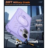 FNTCASE for Samsung Galaxy S26+ Plus Case: with [Magnetic Ring Kickstand] [Screen Protector] [Compatible with MagSafe] [Military-Grade Drop Protection] Shockproof Grip Bumper TPU Sturdy Cases Black(Light Purple)