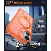 FNTCASE for Samsung Galaxy S26+ Plus Case: with [Magnetic Ring Kickstand] [Screen Protector] [Compatible with MagSafe] [Military-Grade Drop Protection] Shockproof Grip Bumper TPU Sturdy Cases Black(Orange)