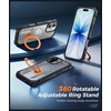 FNTCASE for Samsung Galaxy S26+ Plus Case: with [Magnetic Ring Kickstand] [Screen Protector] [Compatible with MagSafe] [Military-Grade Drop Protection] Shockproof Grip Bumper TPU Sturdy Cases Black(Translucent Orange)