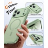 FNTCASE for iPhone 17e Case Black: Translucent iPhone 16e Cases Compatible with MagSafe, Camera Protection & Tempered Glass Protector, 14FT Military Grade Drop Tested, Matte Skin-Friendly Cover(Light Green)
