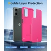 FNTCASE for iPhone 17e Case Black: Translucent iPhone 16e Cases Compatible with MagSafe, Camera Protection & Tempered Glass Protector, 14FT Military Grade Drop Tested, Matte Skin-Friendly Cover(Hot Pink)