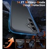 FNTCASE for iPhone 17e Case Black: Translucent iPhone 16e Cases Compatible with MagSafe, Camera Protection & Tempered Glass Protector, 14FT Military Grade Drop Tested, Matte Skin-Friendly Cover(Translucent Black)