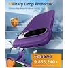 FNTCASE for iPhone 17e Case Black: Translucent iPhone 16e Cases Compatible with MagSafe, Camera Protection & Tempered Glass Protector, 14FT Military Grade Drop Tested, Matte Skin-Friendly Cover(Purple)