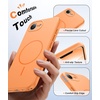 FNTCASE for iPhone 17e Case Black: Translucent iPhone 16e Cases Compatible with MagSafe, Camera Protection & Tempered Glass Protector, 14FT Military Grade Drop Tested, Matte Skin-Friendly Cover(Matte Orange)