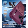 FNTCASE for iPhone 17e Case Black: Translucent iPhone 16e Cases Compatible with MagSafe, Camera Protection & Tempered Glass Protector, 14FT Military Grade Drop Tested, Matte Skin-Friendly Cover(Wine Red)