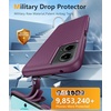 FNTCASE for iPhone 17e Case Black: Translucent iPhone 16e Cases Compatible with MagSafe, Camera Protection & Tempered Glass Protector, 14FT Military Grade Drop Tested, Matte Skin-Friendly Cover(Burgundy)