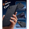 FNTCASE for iPhone 17e Case Black: Translucent iPhone 16e Cases Compatible with MagSafe, Camera Protection & Tempered Glass Protector, 14FT Military Grade Drop Tested, Matte Skin-Friendly Cover(Matte Black)