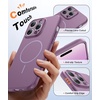 FNTCASE for iPhone 17e Case Black: Translucent iPhone 16e Cases Compatible with MagSafe, Camera Protection & Tempered Glass Protector, 14FT Military Grade Drop Tested, Matte Skin-Friendly Cover(Lavender)