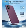FNTCASE for iPhone 17e Case Black: Translucent iPhone 16e Cases Compatible with MagSafe, Camera Protection & Tempered Glass Protector, 14FT Military Grade Drop Tested, Matte Skin-Friendly Cover(Burgundy)