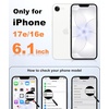 FNTCASE for iPhone 17e Case Black: Translucent iPhone 16e Cases Compatible with MagSafe, Camera Protection & Tempered Glass Protector, 14FT Military Grade Drop Tested, Matte Skin-Friendly Cover(Matte Pink)