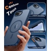 FNTCASE for iPhone 17e Case Black: Translucent iPhone 16e Cases Compatible with MagSafe, Camera Protection & Tempered Glass Protector, 14FT Military Grade Drop Tested, Matte Skin-Friendly Cover(Deep Blue)