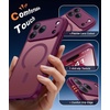 FNTCASE for iPhone 17e Case Black: Translucent iPhone 16e Cases Compatible with MagSafe, Camera Protection & Tempered Glass Protector, 14FT Military Grade Drop Tested, Matte Skin-Friendly Cover(Wine Red)