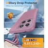 FNTCASE for iPhone 17e Case Black: Translucent iPhone 16e Cases Compatible with MagSafe, Camera Protection & Tempered Glass Protector, 14FT Military Grade Drop Tested, Matte Skin-Friendly Cover(Rose Pink)