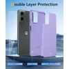 FNTCASE for iPhone 17e Case Black: Translucent iPhone 16e Cases Compatible with MagSafe, Camera Protection & Tempered Glass Protector, 14FT Military Grade Drop Tested, Matte Skin-Friendly Cover(Light Purple)