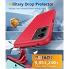 FNTCASE for iPhone 17e Case Black: Translucent iPhone 16e Cases Compatible with MagSafe, Camera Protection & Tempered Glass Protector, 14FT Military Grade Drop Tested, Matte Skin-Friendly Cover(Red)