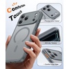 FNTCASE for iPhone 17e Case Black: Translucent iPhone 16e Cases Compatible with MagSafe, Camera Protection & Tempered Glass Protector, 14FT Military Grade Drop Tested, Matte Skin-Friendly Cover(Gray)