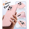 FNTCASE for iPhone 17e Case Black: Translucent iPhone 16e Cases Compatible with MagSafe, Camera Protection & Tempered Glass Protector, 14FT Military Grade Drop Tested, Matte Skin-Friendly Cover(Light Pink)