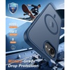 FNTCASE for iPhone 17e Case Black: Translucent iPhone 16e Cases Compatible with MagSafe, Camera Protection & Tempered Glass Protector, 14FT Military Grade Drop Tested, Matte Skin-Friendly Cover(Deep Blue)