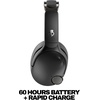 Skullcandy Crusher 1080 ANC Wireless Over-Ear Bluetooth Headphones with Sound by Bose, Multi-Sensory Bass, Active Noise Cancelling, Up to 60 Hours Battery, Microphone for iPhone Android – True Black(True Black)
