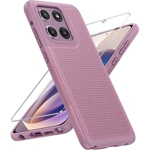 FNTCASE for iPhone 17e Case Black: Translucent iPhone 16e Cases Compatible with MagSafe, Camera Protection & Tempered Glass Protector, 14FT Military Grade Drop Tested, Matte Skin-Friendly Cover(Rose Pink)