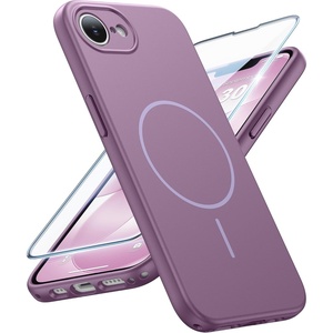 FNTCASE for iPhone 17e Case Black: Translucent iPhone 16e Cases Compatible with MagSafe, Camera Protection & Tempered Glass Protector, 14FT Military Grade Drop Tested, Matte Skin-Friendly Cover(Matte Lavender)