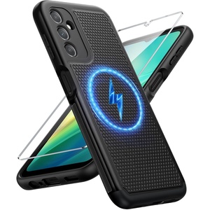 FNTCASE for iPhone 17e Case Black: Translucent iPhone 16e Cases Compatible with MagSafe, Camera Protection & Tempered Glass Protector, 14FT Military Grade Drop Tested, Matte Skin-Friendly Cover(Black Magnetic)