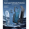 FNTCASE for Moto G Stylus 2026/2025 Case with Built-in Screen Protector | Kickstand and 2 Front Frames, 20FT Military-Grade Drop Protection, Rugged Heavy Duty Shockproof TPU Protective Cover(Blue-Belt Clip Holster)